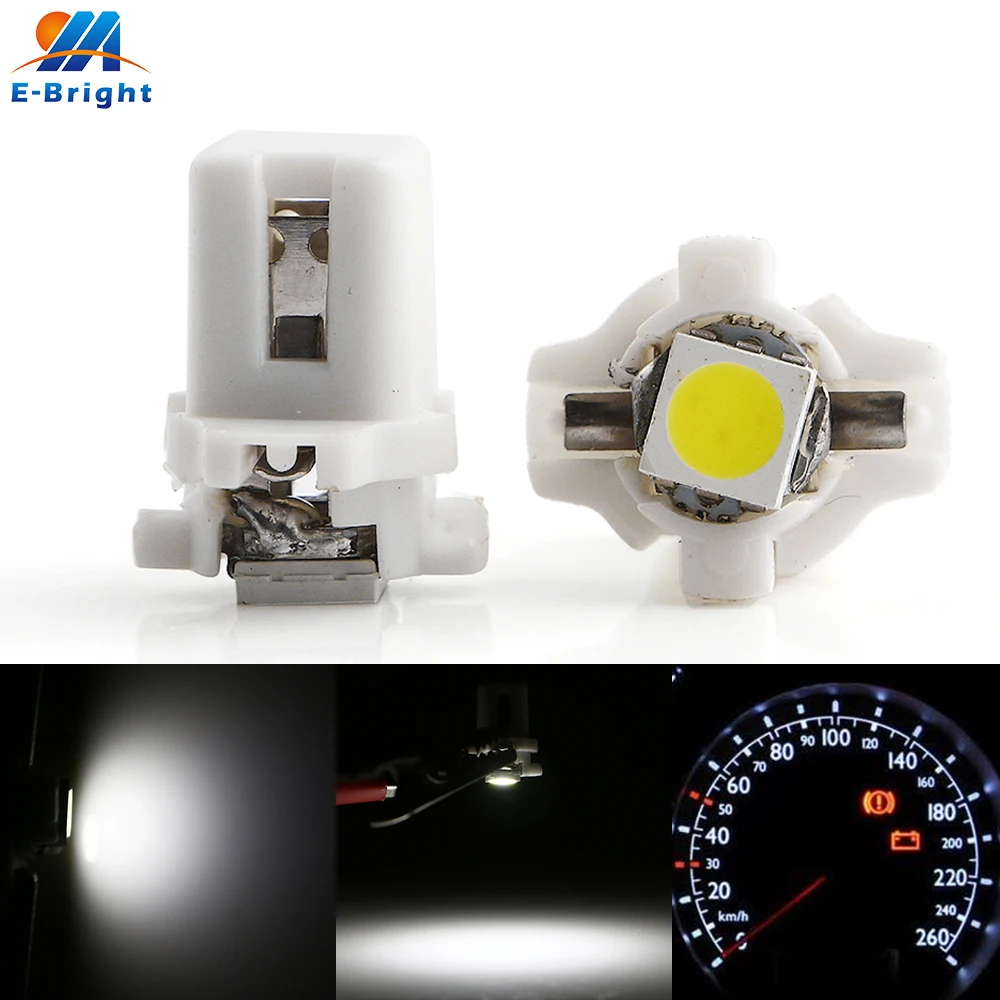 Светодиодсветодиодный автомобильные лампы T5 B8.5 SMD 5050 12 В 24 постоянного тока 10 шт. |