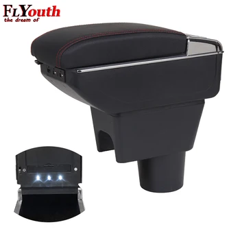 

Car Armrest Box For Renault Duster 2010-2018 USB Charging LED Light Arm Rest Rotatable Centre Console Storage Box Car Styling