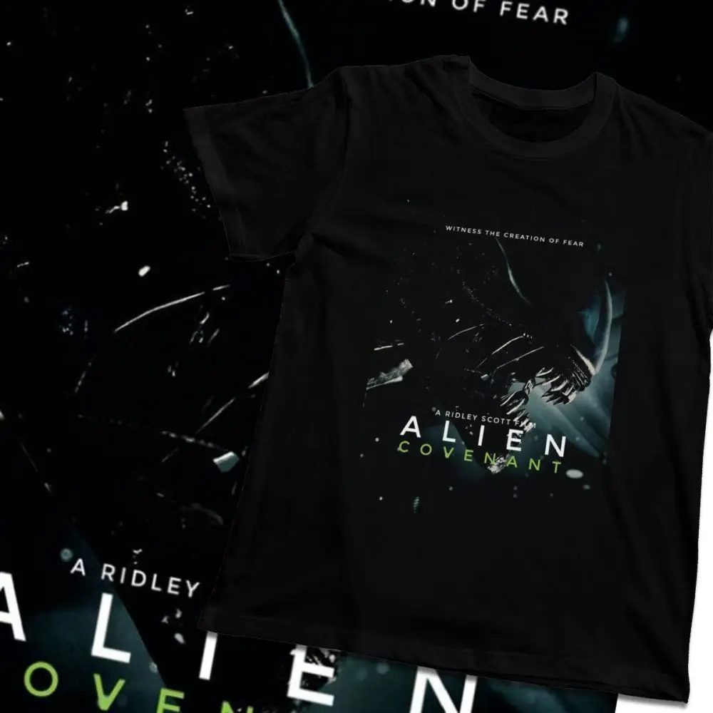 Мужские футболки для отдыха Alien convenant Thiller Slim Новое поступление Классическая футболка с круглым вырезом и рисунком