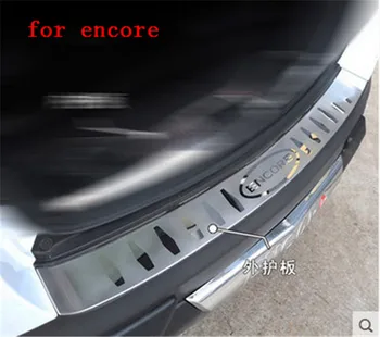 

For Buick Encore Vauxhall Mokka Opel 2013-2015 Car Outside Rear Bumper Plate Bumper Sill Accessories Stainless Steel Car-styling