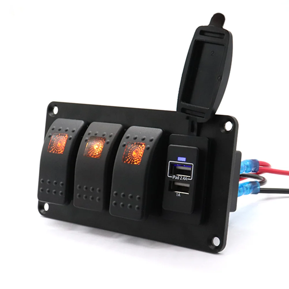 12V/24V IP66 Водонепроницаемый тройной светодиодный индикатор светильник