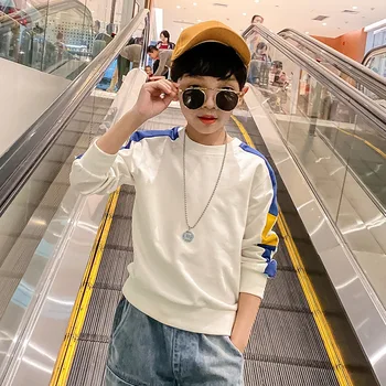 

Blue White Yellow Cotton Hoodies For Baby Big Boys Sport Tops Clothes Kids Long Sleeve Spring 2020 Sweatshirts Children Clothing