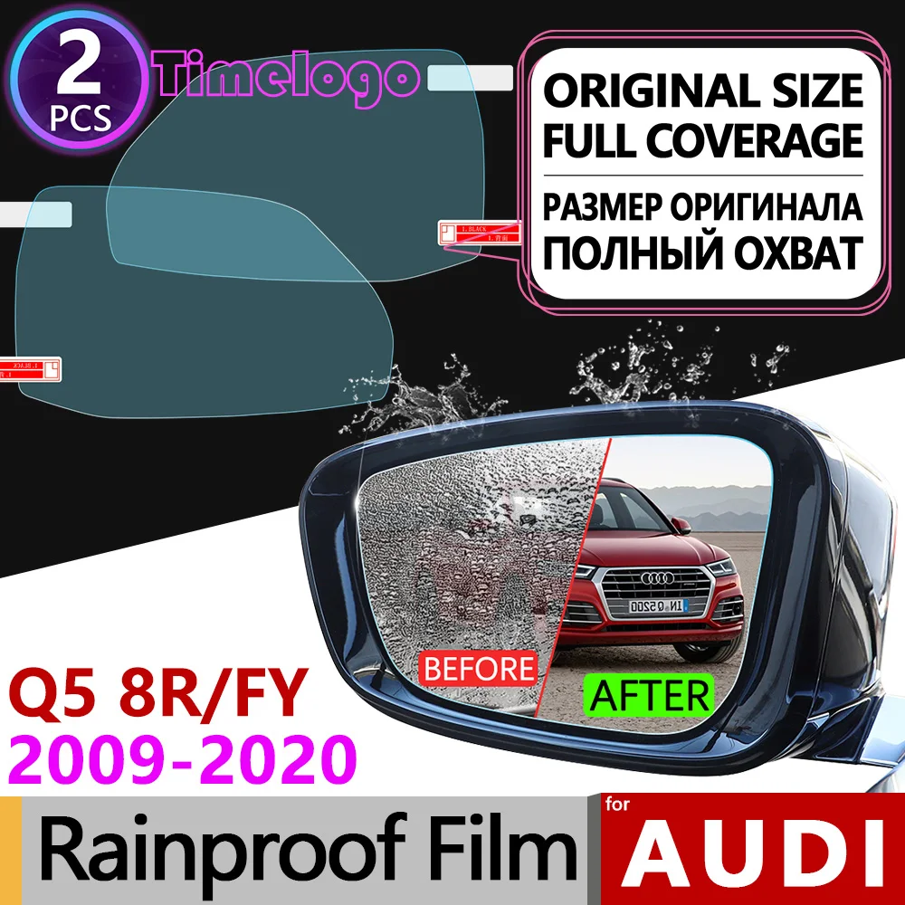 

2Pcs for Audi Q5 8R FY 2009 - 2020 Full Cover Anti Fog Film Rearview Mirror Rainproof Clear Anti-Fog Films Car Accessories Sline