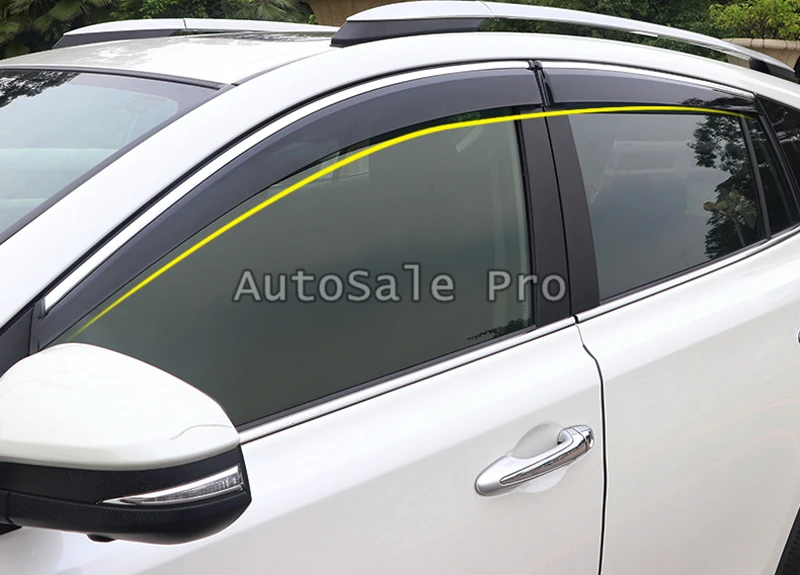 Подходит для Toyota RAV4 XA40 2013 2014 2015 2016 2017 2018 внешний Пластиковый оконный козырек
