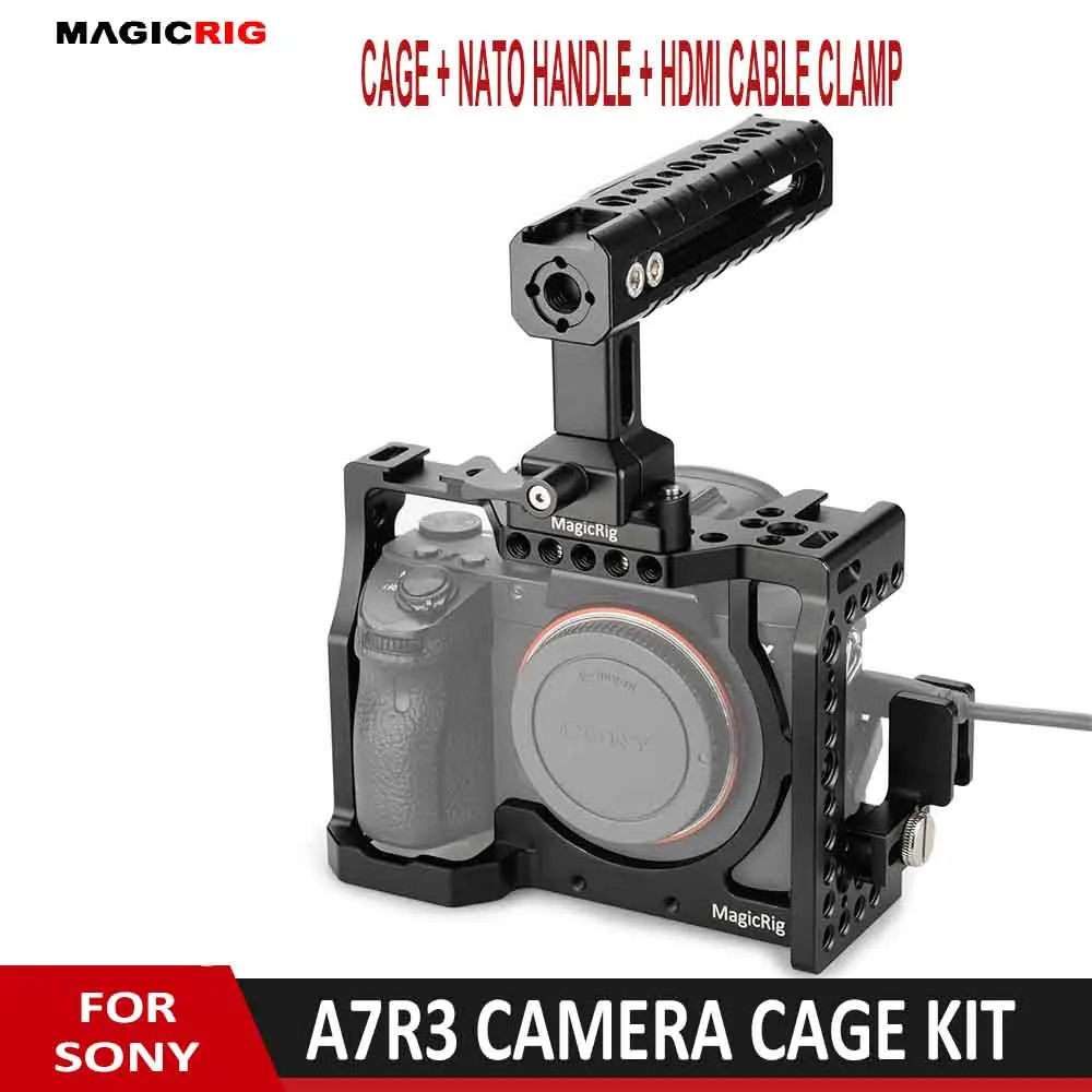 Клетка для камеры MAGICRIG DSLR с ручкой NATO + зажим кабеля HDMI Sony A7RIII /A7RII /A7II /A7III /A7SII