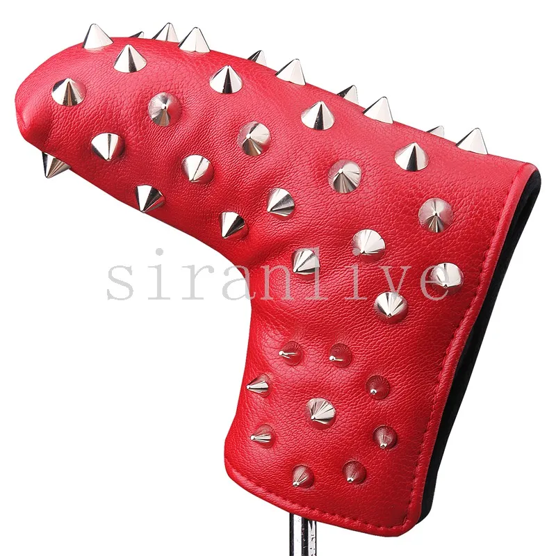 

Premium Blade Golf Putter Head Cover Rivets Or Skull Club Cover With Magnetic Closure 2 Colors Free Shipping