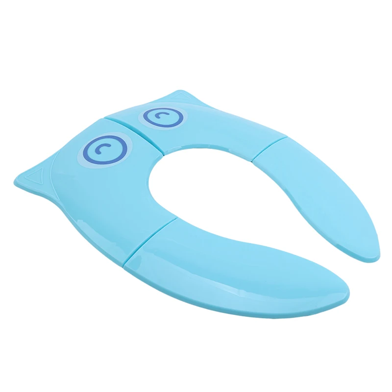 light blue Детское портативное сиденье для обучения туалету, Складывающийся горшок для путешествий, сиденье для малышей, детский писсуар, подушка для детского горшка, Подушка для стула/коврик - Цвет: light blue