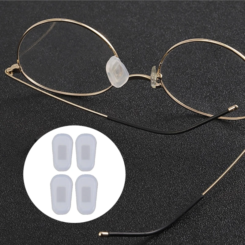 Cuscinetti Nasali Di Ricambio PRADA Originali, Argento Con Logo, 17mm, In Silicone, Fatti In Giappone
