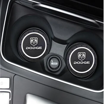 

2PCS Car Water Cup Bottle Holder Anti-slip Pad Mat for Dodge caliber ram 1500 caravan charger grand caravan Car Styling