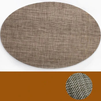 

1 Pcs Placemats Cotton Linen Table Mat Color Block Dining Disc Pads Coasters Mantel Napperon 35*45cm Plate Bar Tapete de lugar