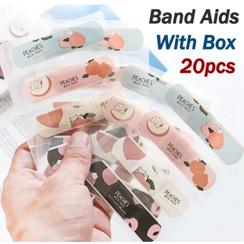 

20Pcs/Lot Waterproof Band-Aids Cute Bandages First Aid Medical Anti-Bacteria Wound Emergency Kits Hemostatic Protective Kid Love