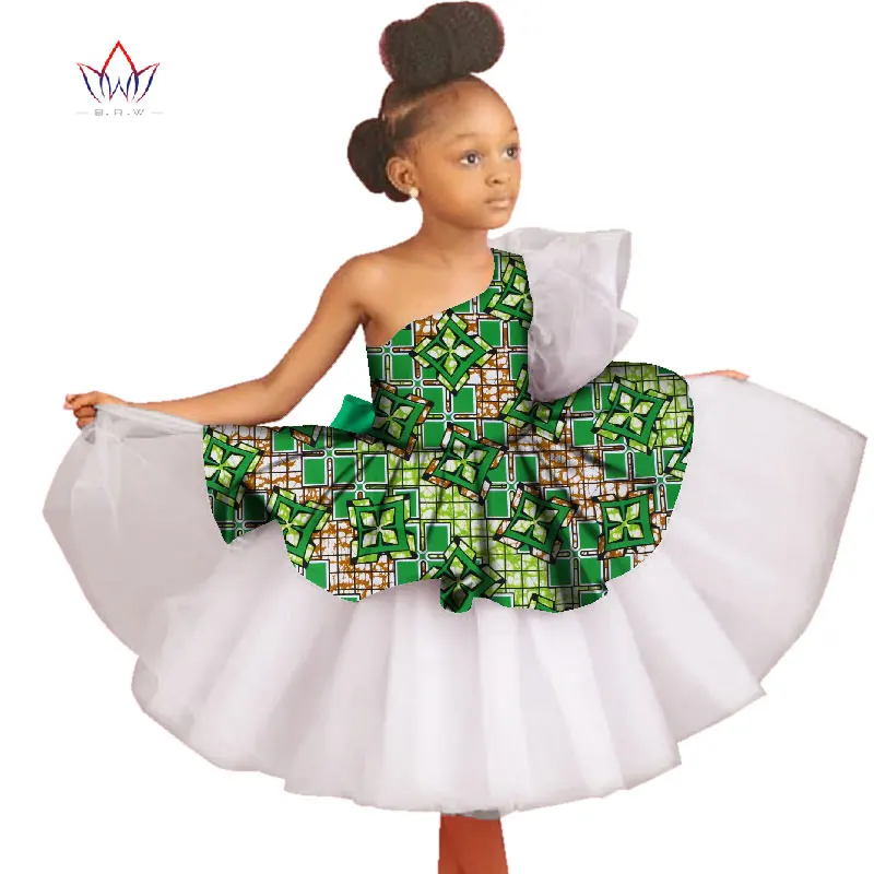 Летнее платье в африканском стиле для девочек; кружевная одежда в африканском стиле с асимметричным воротником; одежда в африканском стиле для детей; милое платье с принтом; нет; BRW; WYT251 - Цвет: 13