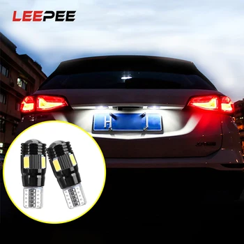 

LEEPEE 2pcs T10 194 W5W Car LED Bulbs Width Lamp Auto Interior Light Super Bright 6 SMD Canbus DC 12V Error Free Car-styling