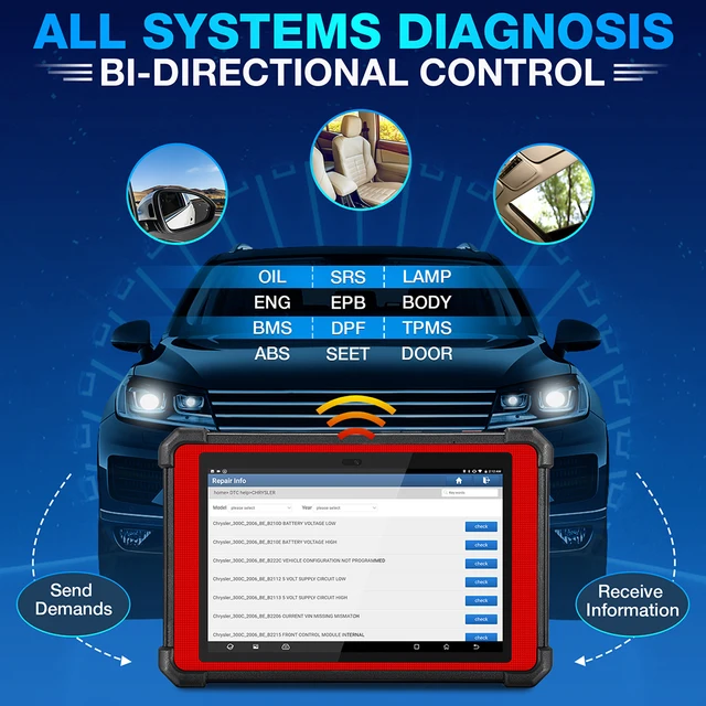 LAUNCH X431 PAD V 10.1 OBD2 Diagnostic Scanner Automotive OBDII OBD Car Scan Tool Programming Active Test 3