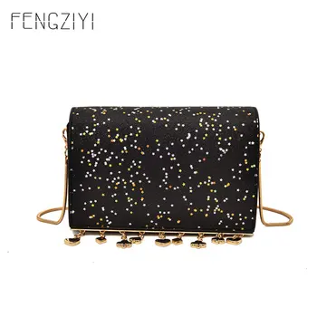 

New Fashion Crossbody Bags For Women 2020 Pu Leather Star Sequins Women's Shoulder Messengder Bag High Quality Bolsos Mujer