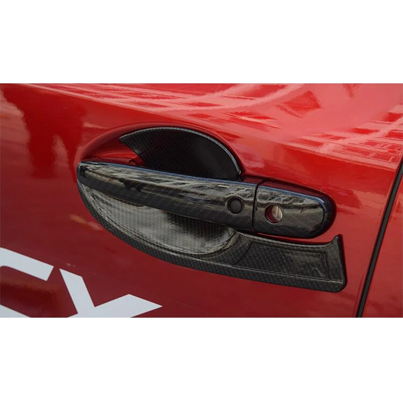 4 шт. из углеродного волокна стиль дверные ручки декор крышка отделка для Mazda CX-5 CX-4 CX-3
