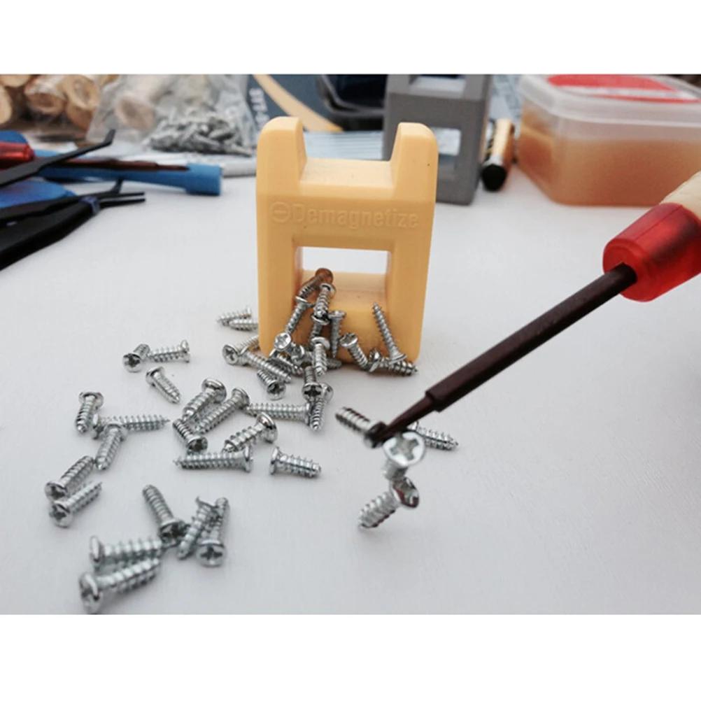 Magnetic Yellow Mini 2 in 1 Magnetizer Demagnetizer Tool Screwdriver
