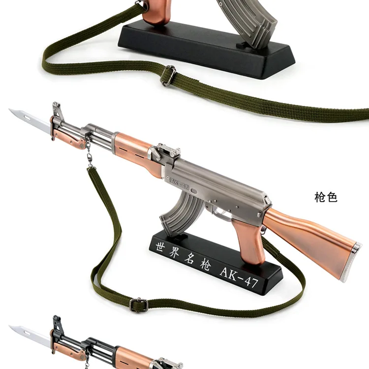 1; 2,05 полностью металлический сплав AK47 игрушечный пистолет 45 см военная модель не может быть запущена