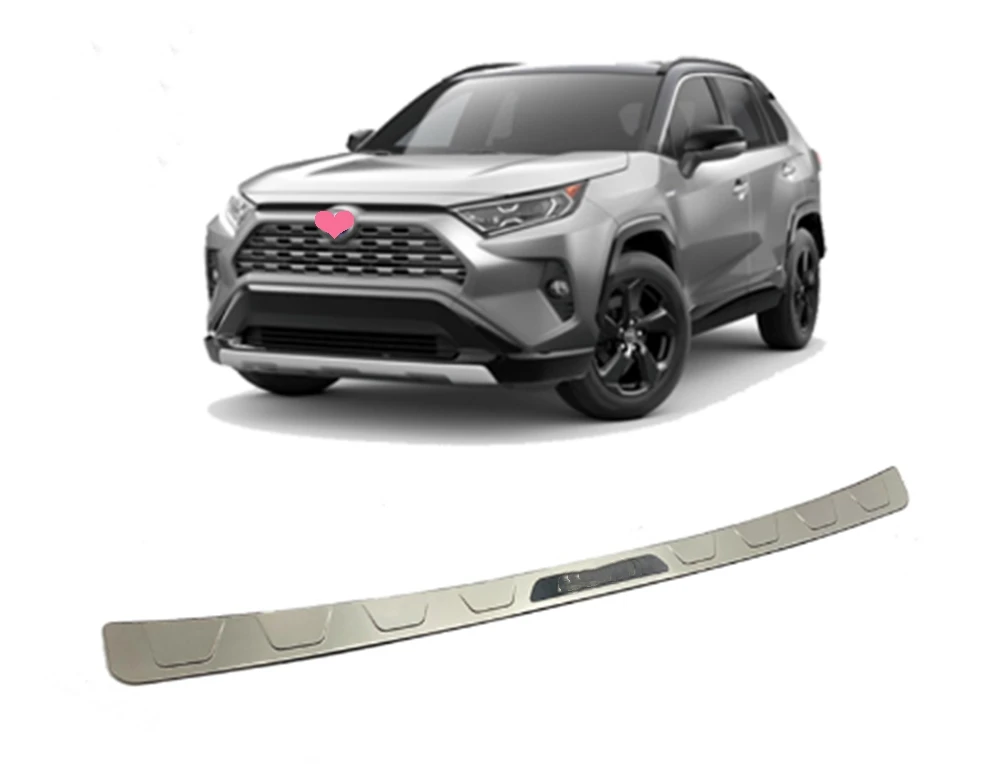 

For Toyota RAV4 2019 2020 Stainless Outer Rear Bumper Protector Foot Plate Cover