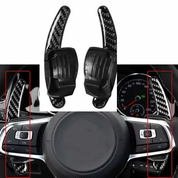 

2PCS Carbon Fiber Steering Wheel Shift Extension Paddle For VW Golf 6 MK6 GTi R
