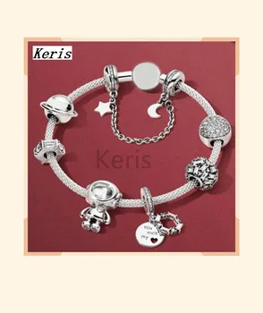 

High Quality 1:1 100%925 Silver Star Astronaut Design Bracelet For Free Free Gift Package
