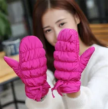 

Winter Outdoor Gloves Female New Thickened Fashion Pure Color Riding Skiing Sports Warm Anti Skid Windproof Accessories Mittens