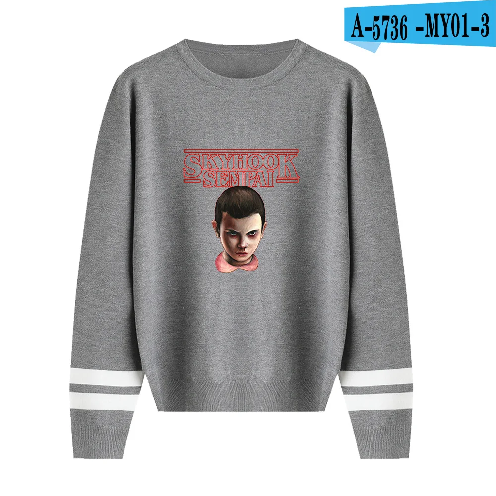 gray Необычные вещи свитер с круглым вырезом для мужчин/женщин осень/зима Повседневный розовый свитер теплый Модный Harajuku круглый воротник Повседневный свитер - Цвет: gray