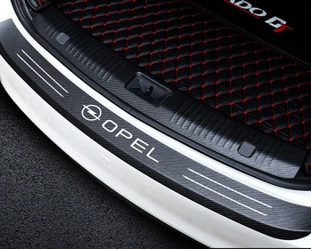 

Car Styling Carbon Fiber Car Trunk Guard Plate Rear Bumper Protect Sticker for OPEL Mokka Corsa Meriva Zafira Astra J H G