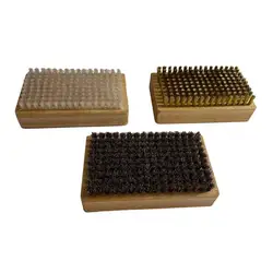 3pcs Ski Wax Brush Kit Snowboard Waxing Tool Nylon Brush Soft Fine Horsehair Brush Copper Wire Bristles Brush Tuning Polish Tool