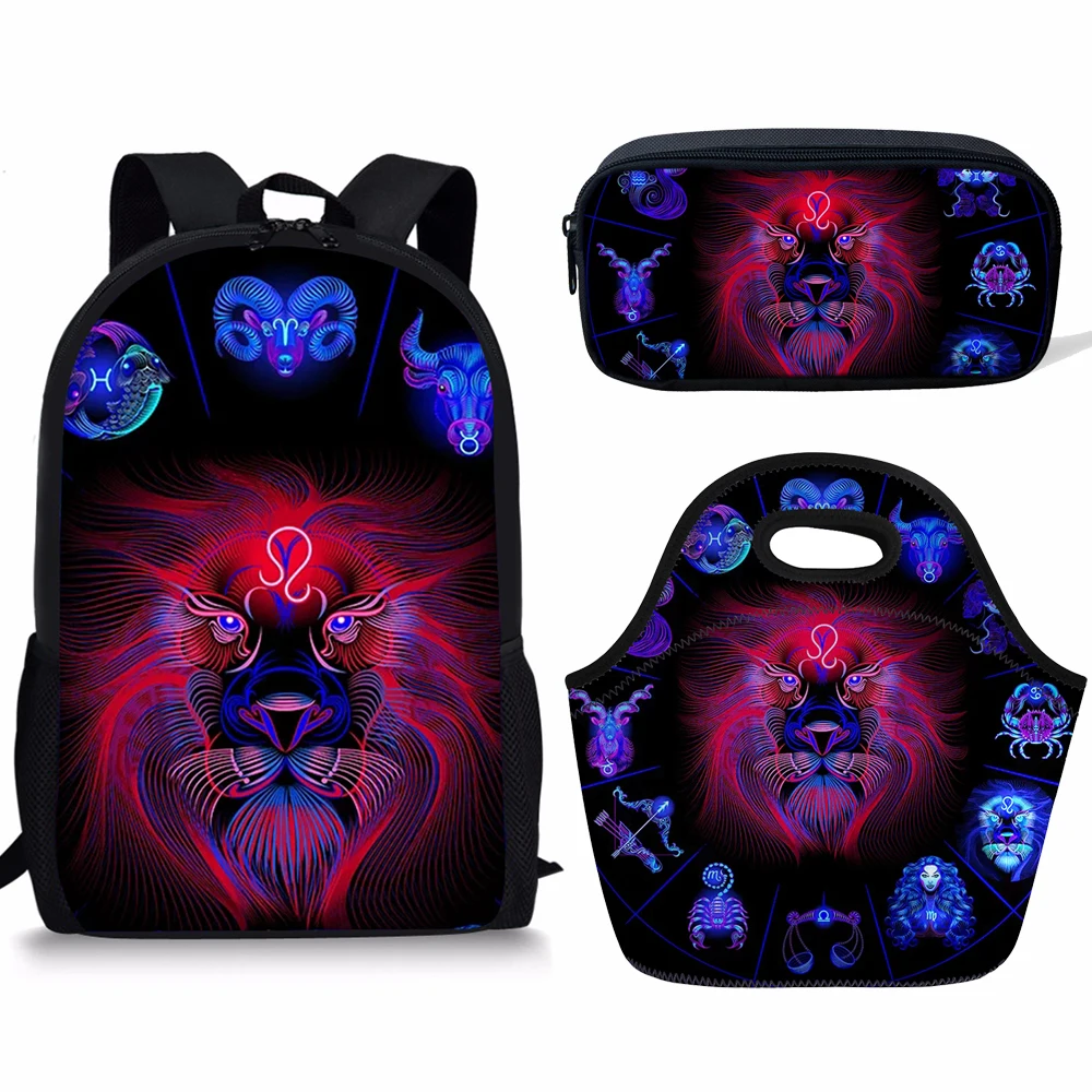 

HaoYun 3PCS/Set Schoolbags For Boy Girls Constellations Print Primary Student School Backpacks Children Bookbag for Kids Mochila