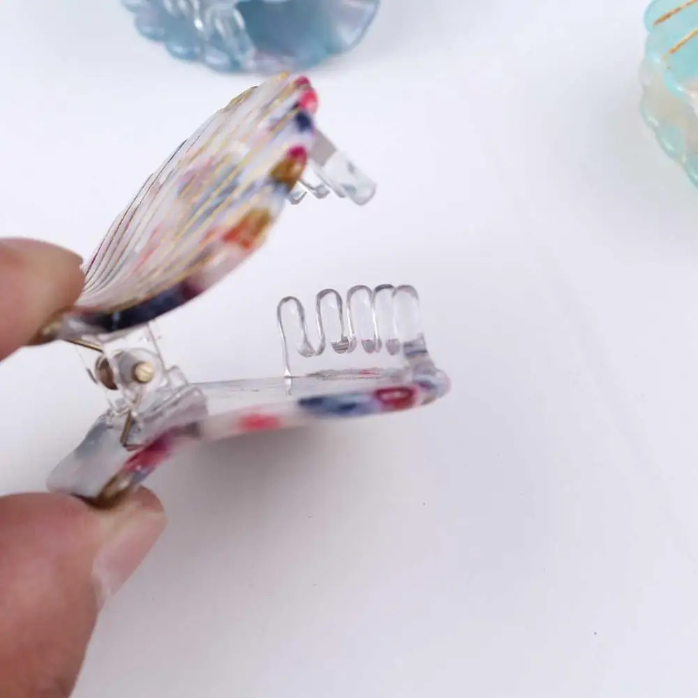 Новинка, модные женские заколки для волос, заколки из ацетатной смолы с цветочным принтом, заколки для конского хвоста, аксессуары заколки для волос, подарки