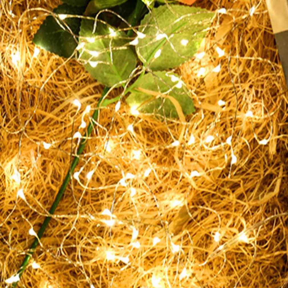 Outdoor Solar Copper Wire Button Copper Wire Lamp String Bedroom Room Creative Light String Waterproof Decorative Light