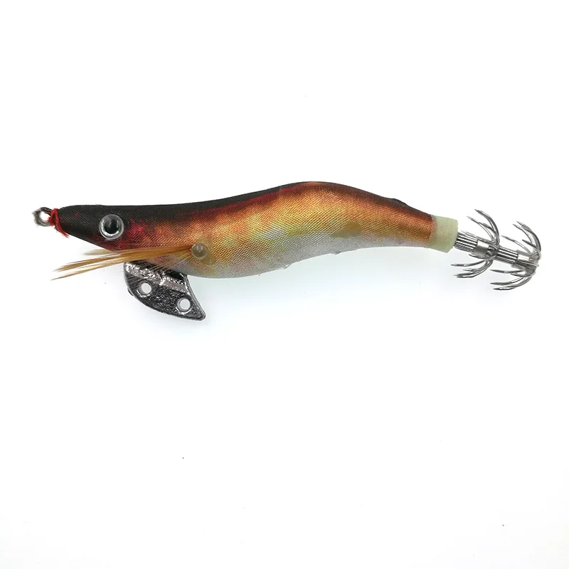Iscas de Pesca de Madeira Lula Jigs Ganchos Polvo Choco Camarão Iscas 2.5 3.5 Luminosa Isca 8 Pçs 5 High Quality Esporte e Lazer