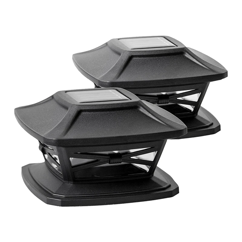 Big deal 2 Pack Solar Post Lights LED Lighting Outdoor Cap Light for Fence Deck or Patio Powered Caps Slate Black | Лампы и освещение