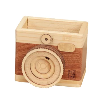 

Home Pencil Container Craft Camera Shape Retro Decoration Ornaments Pen Holder Storage Desk Organizer Multifunction Stationary