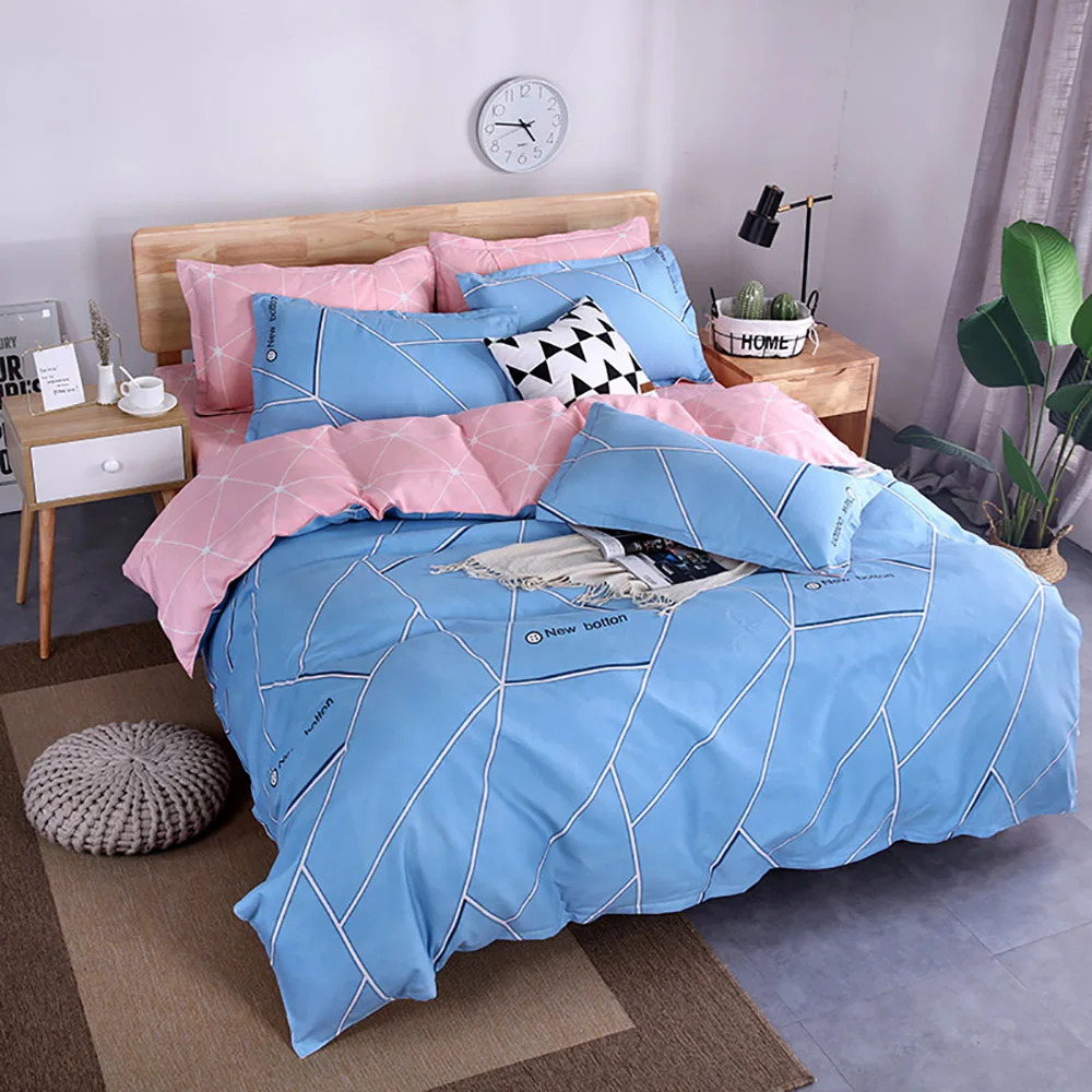 Purple Bedding Set Thumпостельные принадлежности мультфильм комплект постельного белья с принтом кроликов King size милое модное одеяло покрывало морковка Королева Полный Твин одиночный уникальный дизайн постельный комплект - Цвет: Purple Bedding Set