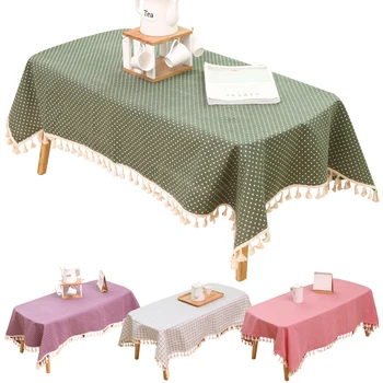 

Printed Table Cloth Dining Table Cover with Tassels Tablecloth For Kitchen Decoration Dining Tablecloth Rectangular Table Cover