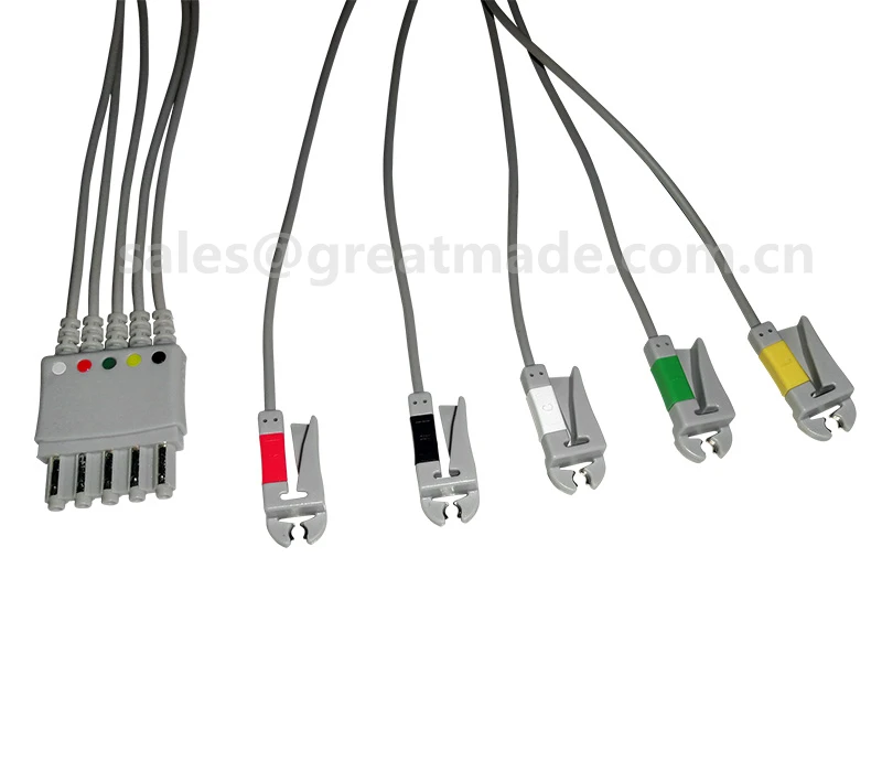 MC065A-5I Ecg токовывод с 5lead оснастки для hp M1968A M1664A M1971A M1645A - Цвет: MC065A-5I