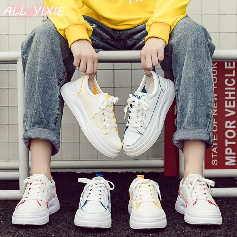 

ALL YIXIE New Women's Shoes Casual Wild Platform Sports Shoes Comfortable Breathable White Shoes Women