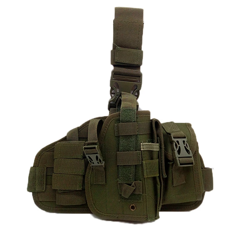 Тактическая кобура для пистолета, сумка для ног, военная тактическая кобура для пистолета, походная тактическая сумка, регулируемый ремень - Цвет: green