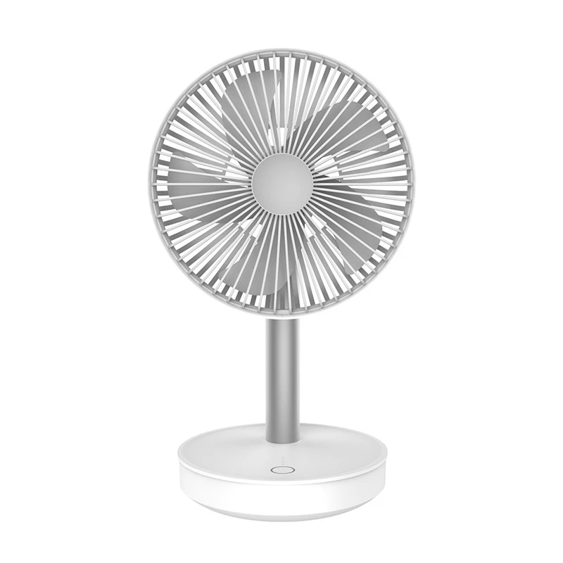

Cooling Fan 3-Speed Adjustable Portable Mini Hand Fans 4000Mah Rechargeable Micro- Usb Desk Air Cooling Fan White