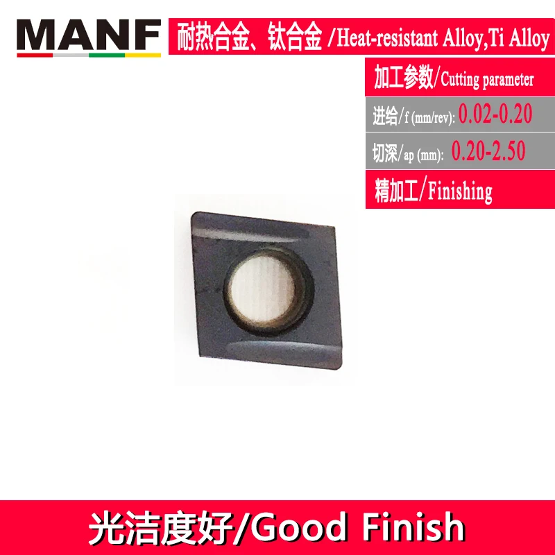 WS2130P(Ni.Ti Alloy) MANF токарный инструмент CCGT09T304FL-U токарный станок Режущий карбид Вставки CNC Cermet вставлять внутренние токарные Insetrs sclcr1212h09 держатель - Цвет: WS2130P(Ni.Ti Alloy)