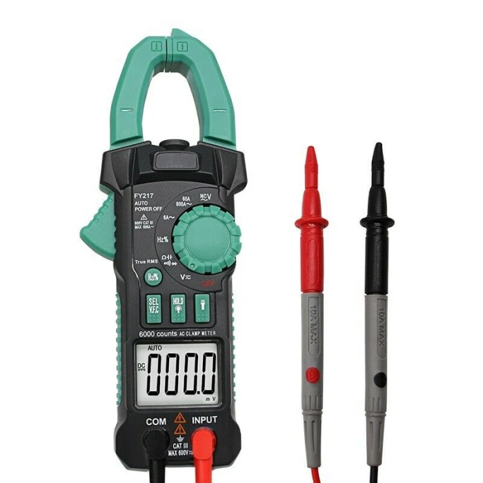 FY217 Multimeter Digital Clamp Meter True RMS AC DC Auto Range Measurement Clamp Testers Meter ALI88