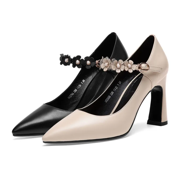 

Wave Reduced Fish WOMEN'S Shoes Hand-made Full-grain Leather Flower yi xing gen Fashion Shoes WOMEN'S Shoes Rivet Flower