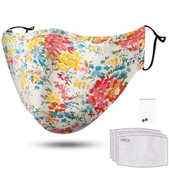 

1pcs Dustproof Mask + 4pcs Replaceable Filter Mouth Face cover Cotton Dust Reusable and Washable Protection Cloth Shields