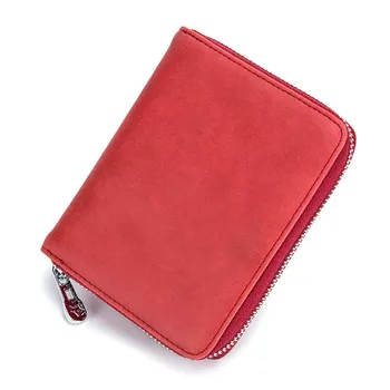 

Women Business Card Holder Cow Leather Card Wallet Prevent RFID Female Credit Card Holder