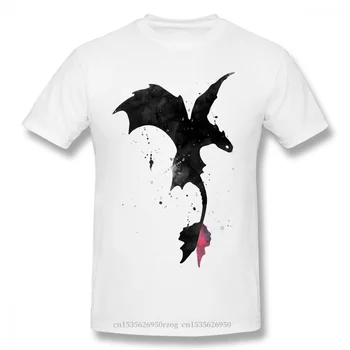 

New Summer Splatter Toothless Dragon Design How to Train Your Dragon Action Fantasy Film Cotton Men T-Shirt