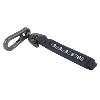 

Car Key Ring Anti-lost Phone Number Plate Pendant