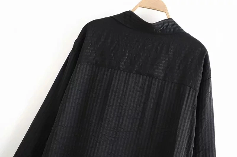 Увядшие Осенние блузки mujer de moda английская Офисная Женская однотонная черная рубашка полу-перспективные блузки женские топы и блузки