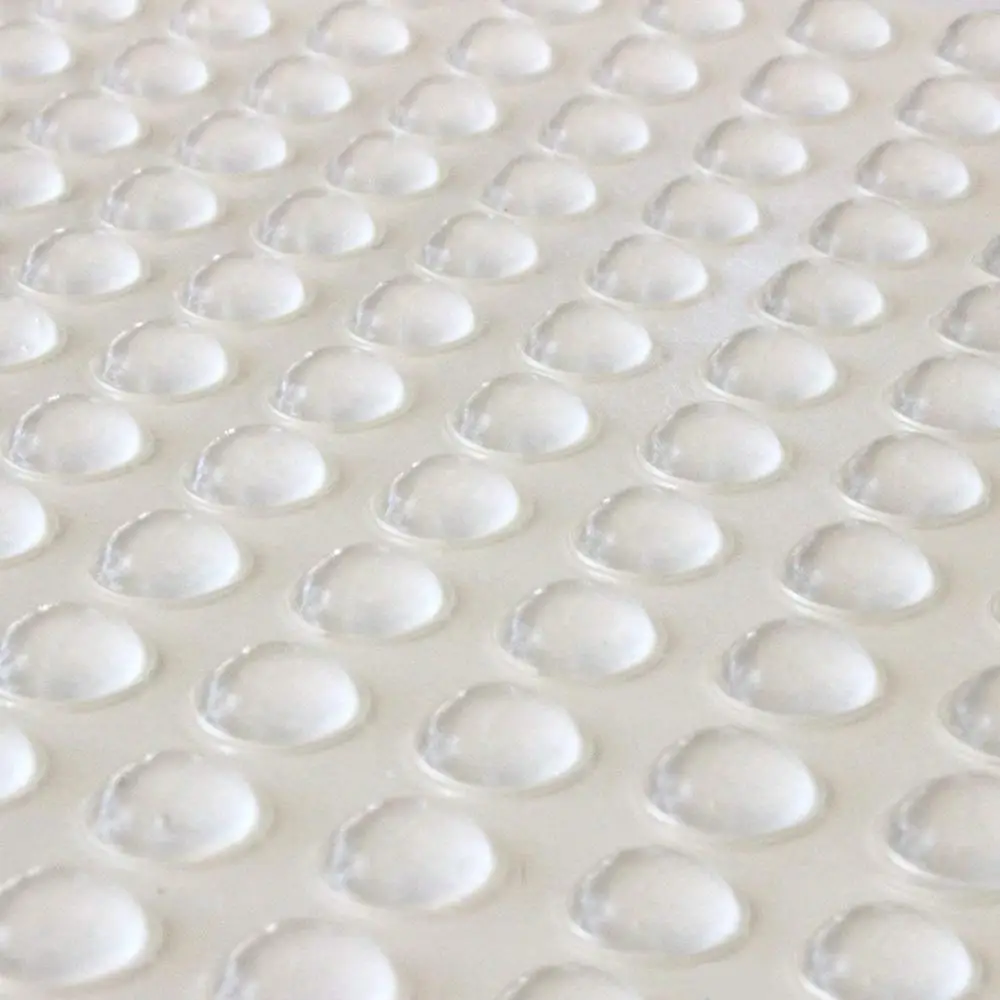 

Furniture Bumpers - 8*3mm Adhesive Bumper Pads Surface Protection for Wall and Wooden Floor Come with 100pcs (Hemispherical)